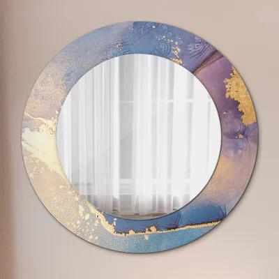 Produktbild von Ø60cm Modern Spiegel - Wandspiegel Wandmontage- Schlafzimmer - Marmor Stein