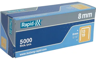 Produktbild von Rapid 11825700, Klammerpack, 4 mm, Befestigung, Beschriftung, 5000 Heftklammern, Galvanisiertes Stahl, Silber