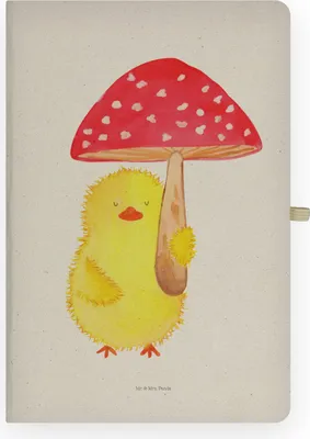 Produktbild von Mr. & Mrs. Panda Adressbuch Küken Fliegenpilz - Transparent - Geschenk, Tagebuch, Glückspilz, notizbuch a4, Ostern, Kladde, Journal, Frohe, Ostergrüße