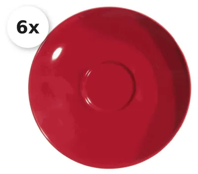 Produktbild von 6er Untertasse Doppio rot