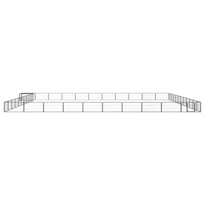 Zdjęcie produktu dla vidaXL 44-częściowy kojec dla psa czarny 100x50cm stal malowana proszkowo