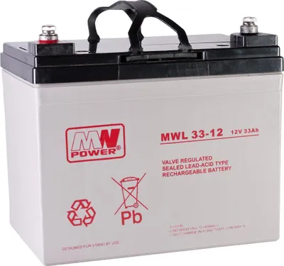 Zdjęcie produktu dla Mwl 33-12: Akumulator Agm 12V/33Ah 196*131*170 (T16)