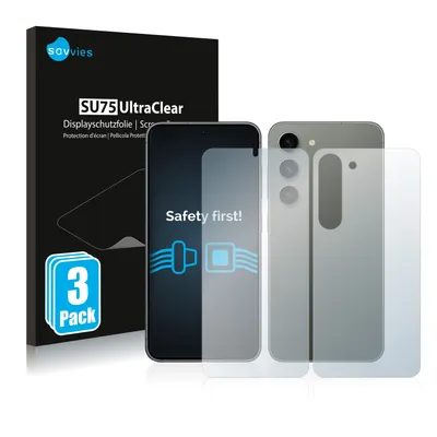 Produktbild von 6x Für Samsung Galaxy S23 Plus (Display+Rückseite) Schutzfolie Savvies Displayschutz Display Schutz Folie Klar Transparent