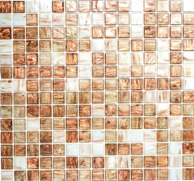 Produktbild von Mosaikfliese Glas Goldstar klar weiß bronze Wandfliesen Badfliese Duschrückwand Fliesenspiegel MOS54-1302