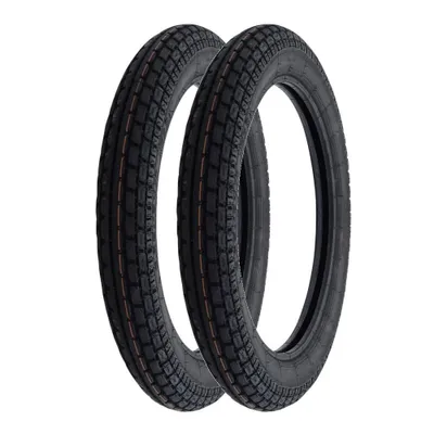 Produktbild von 2x Heidenau K34 Vintage Motorradreifen 3.25-18 52S TT - Block-Rillenprofil