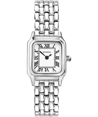 Produktbild von Sekonda Damen Armbanduhr klassisch quadratisch römische Ziffern Quarz silber 40143