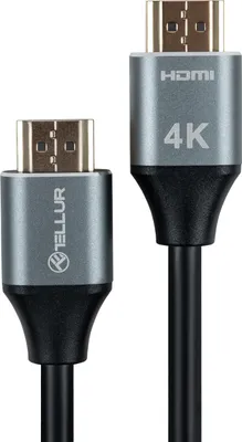Produktbild von Tellur High Speed HDMI 2.0-Kabel, 4K, 18 Gbit/s, Stecker-Stecker, Ethernet, vergoldet, 3 m, schwarz