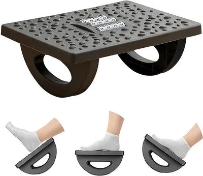 Produktbild von Komfort-Fußstütze mit Massagefunktion für Büro und Zuhause Schwarz