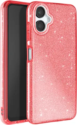 Produktbild von Avizar, Glitzerhülle für Samsung Galaxy A06 Stoßfest Funkelnd, Rot