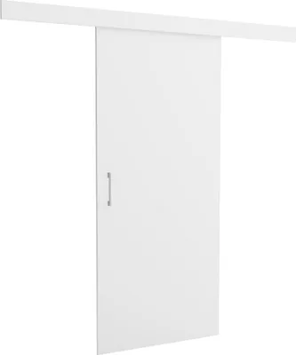 Produktbild von LUCAS moderne Schiebetür (WEISS/SILBER)