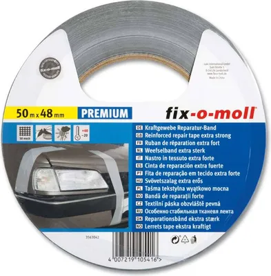 Produktbild von Reparaturband fix-o-moll Premium silber 50m x 48mm
