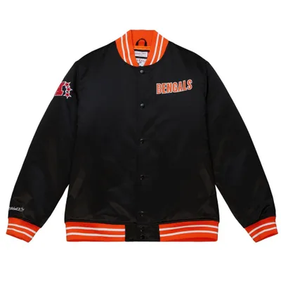 Produktbild von Cincinnati Bengals NFL Mitchell & Ness Heavyweight Satin Jacke Schwarz-XL