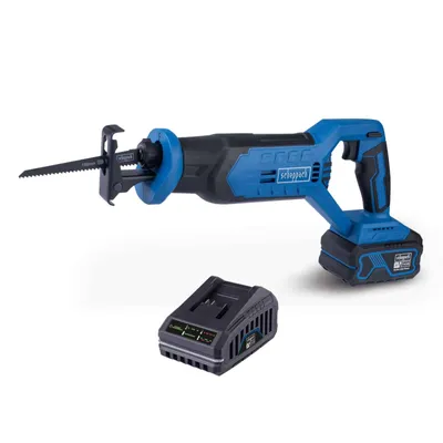 Produktbild von Scheppach Akku-Säbelsäge C-RS100-X | Hublänge 20 mm | Schnitttiefe 115 mm | Hubzahl 0-2800min-1 | LED | inkl. 4Ah Akku + 2,4A Ladegerät