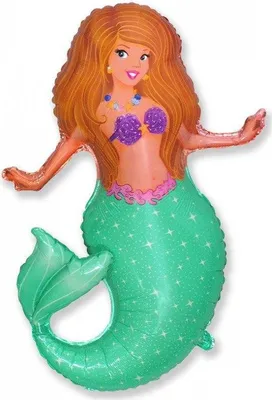 Produktbild von Folienballon 24" FX - "Pretty Mermaid", 1 Stk.