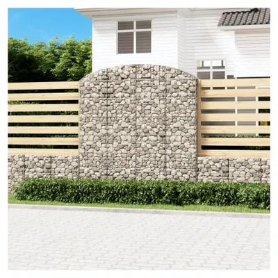 Produktbild von Gabione mit Hochbogen, Gabionenkörbe, Gabionen Hochbeet, Steinkorb, Gabionengitter, Drahtkorb Für Pflanzen, Kräuterspirale Für Garten, 200x50x200/220 cm Verzinktes Eisen