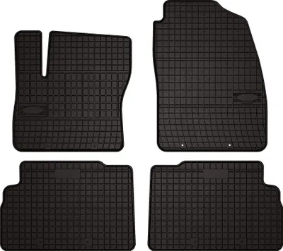 Image de Tapis de sol voiture en caoutchouc pour Ford C-MAX MK2 (2015-2019, monospace) Noir, lot de 4 pièces, fixations