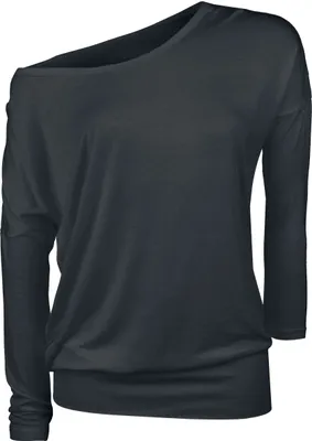 Produktbild von RED by EMP Damen schwarzes Langarmshirt mit lässigem und weitem Schnitt 6XL