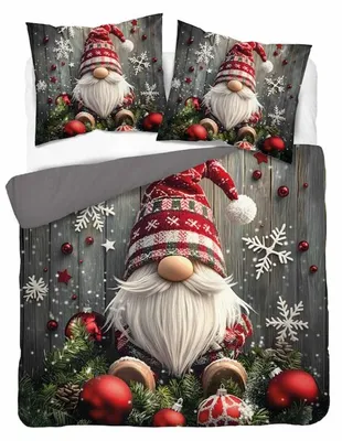 Produktbild von Bettwäsche, Baumwollbettwäsche, weihnachtlich 200x220 6122a Weihnachtswichtel
