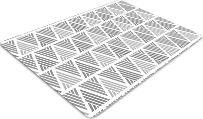 Produktbild von Stuhlunterlage Bürostuhlunterlage 120 cm x 90 cm Bodenmatte Bürostuhlunterlage - Muster in Dreiecke