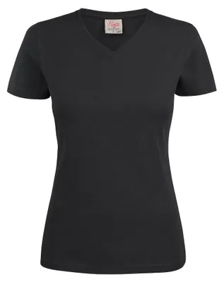 Productafbeelding van Printer - "Heavy" T-shirt voor dames, V-hals, katoen, model ET628 (maat S) (zwart)