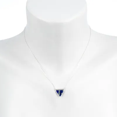 Immagine prodotto di Set di gioielli da donna Stephisimo con ciondolo a triangolo in lapis blu