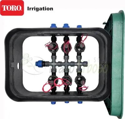 Immagine prodotto di PA-EZP-6 - Pozzetto per irrigazione assemblato da 1"a  6 zone con componentistica Toro