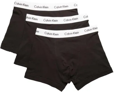 Image de Boxer homme CALVIN KLEIN, coton stretch, élastique apparent, logo, réf. U2662G, size XL / IN 40-42 / cm.102-107, Cotone 95%,Elastan 5%