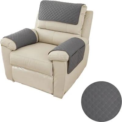 Imagen del producto de Funda para silla de relax, de una plaza, impermeable, con reposabrazos, protector para muebles