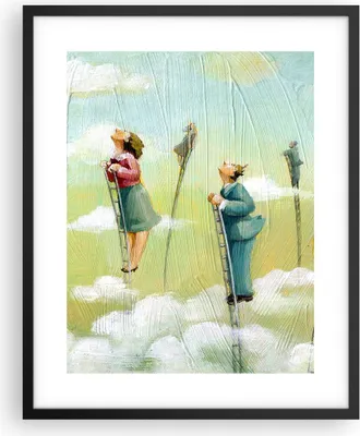 Produktbild von Gerahmtes Poster - Schwarzer Rahmen - Abstraktion modern - 40x50 cm - Wand Bild - Wanddeko - Wandbilder - Kunstposter - Wandposter - Bilderrahmen - Bilder - Kunstdruck - Wandbild - P2BPA40x50-3642