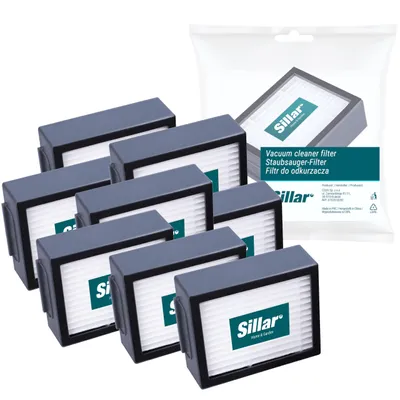Image de Lot de 8 filtres à air HEPA Sillar, filtres de rechange pour iRobot Roomba i3/i3+ e5–e7 i4–i7+ j7/j7+, non lavables