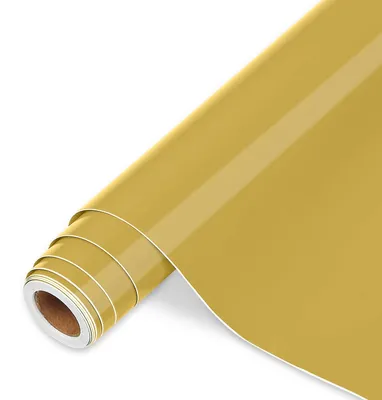 Obrázek produktu pro Samolepicí zlatá fólie, rozměry 30,5 cm x 3,66 m, permanentní, vhodná pro řezací plotry