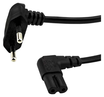 Produktbild von e+p Netzkabel gewinkelt 1,5m sw NW 1