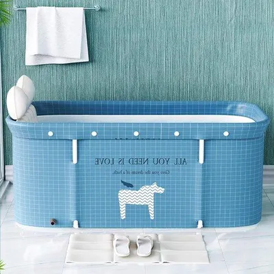 Produktbild von Famanu Faltbare Familienbadewanne - Tragbare Badewanne - PVC Material - Für Alle Jahreszeiten