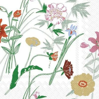 Produktbild von Servietten 33x33 cm - PUUTARHAKUTSUT green