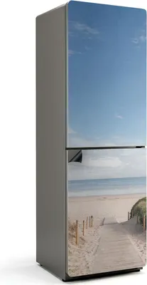 Produktbild von Der Weg zum Strand – Magnetische Kühlschrank Abdeckung – Dekorfolie magnetisch Küche – Kühlschrank Magnet Deko – selbstklebende Magnettafel – Magnetfolie für Kühlschranktür – 60x180 cm