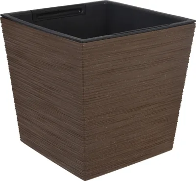 Zdjęcie produktu dla Doniczka z wkładem 24x23,5cm plastikowa 1 szt. brązowa