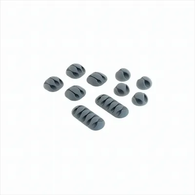 Produktbild von OTB Kabelmanagement - Kabelclips / Kabelhalter - 10er Set grau