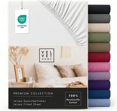Immagine prodotto di Lenzuola elastiche per materasso, 180x200 cm, in cotone, bianche, adatte a materassi fino a 25 cm di altezza, per la camera da letto