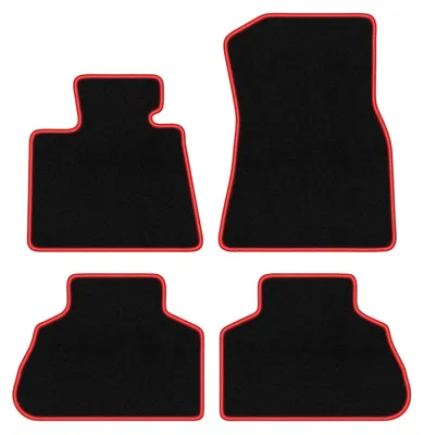 Image de Tapis de sol en moquette noir/rouge pour BMW X5 G05 2018- 4 pièces