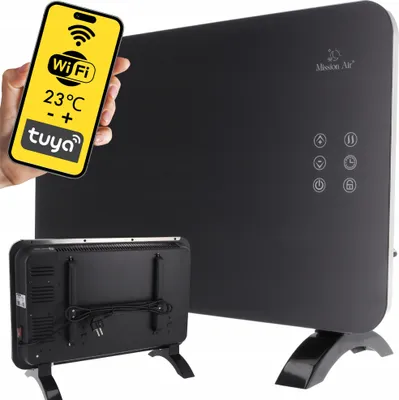 Image de Chauffage par convecteur PORTO WiFi 1000W noir
