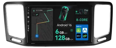 Image de [8 cœurs, 6 Go + 128 Go] Autoradio Android 14 pour véhicules de 2012 à 2018 - Compatible CarPlay/Android Auto sans fil