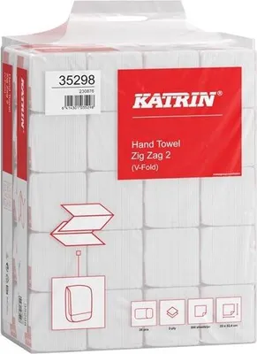 Obrázek produktu pro Skládané papírové ručníky Katrin - 2vrstvé, bílý recykl, 20x200 ks