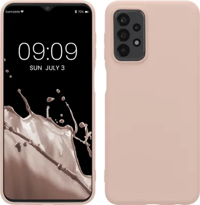 Produktbild von kwmobile Hülle kompatibel mit Samsung Galaxy A23 4G / 5G Hülle - weiches TPU Silikon Case - Cover geeignet für kabelloses Laden - Coconut Swirl