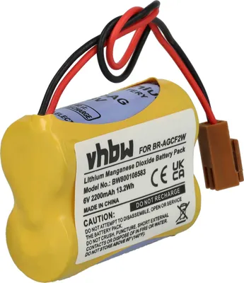 Produktbild von vhbw Akku kompatibel mit GE Fanuc A06 programmable logic, A98L00310011, A98L-0031-0011 PLC Programmable Logic Controller (2200 mAh, 6 V, Li-MnO2)