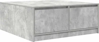 Obrázek produktu pro Konferenční stolek se zásuvkami, šedá betonová barva, rozměry 100x100x40 cm
