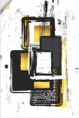 Produktbild von ARTland Wandbild, selbstklebend Abstrakte Malerei Nr. 3 gold Größe: 40x60 cm