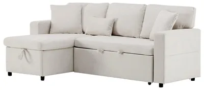 Image de Canapé-lit - Canapé d'angle - Canapé convertible - Canapé-lit - Canapé - En forme de L - Avec fonction couchage et coffre de rangement
