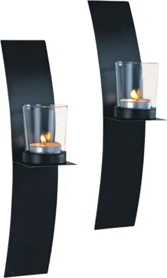 Produktbild von 2er Set Wandkerzenhalter Teelichthalter Wanddekoration Kerzenhalter