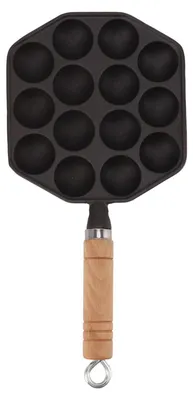 Takoyaki-Pfanne 14 Mulden, Gusseisen, unbeschichtet, Ø 17 cm