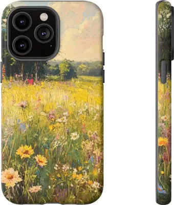 Produktbild von Sonnenbeschienene Wildblumenwiese – Hülle Kompatibel mit iPhone 14 Pro Max